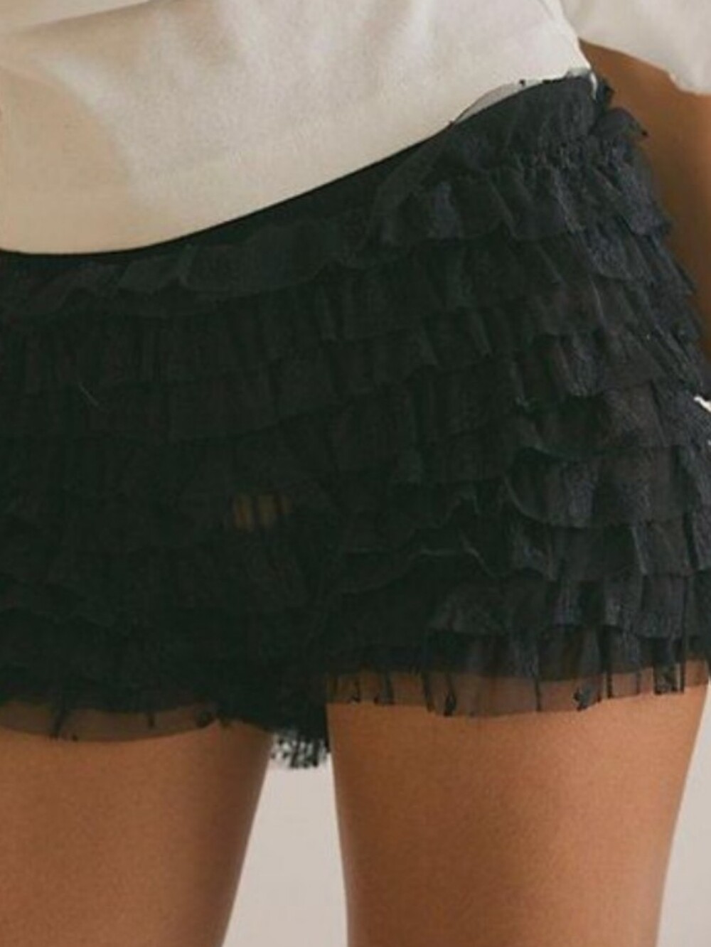 Free People Women Black Feeling For Lace Shorties